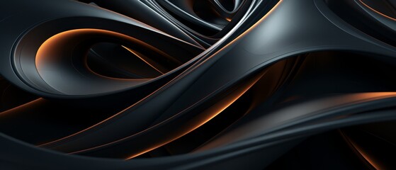 3D abstract dark tones, luxury and modern technology seamlessly combined