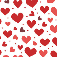 a lot of hearts are in red and white.