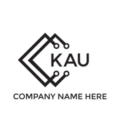 KAU letter technology logo design on white background. KAU creative initials letter IT logo concept. KAU setting shape design
