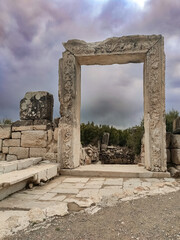 Fototapeta premium An ancient gate in the ancient Greek-Roman city of Cibyra in Burdur, Turkey. 