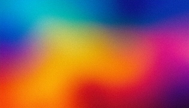 Textured gradient background blending a spectrum of bright colors with a grainy overlay