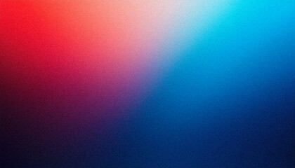 Abstract grainy red and blue gradient background