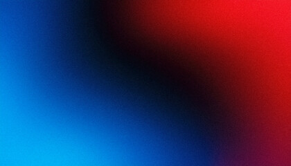 Abstract red and blue gradient background with grain texture