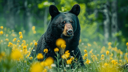 Black bear close up