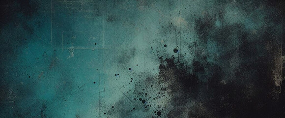 Abstract art painting black aqua teal white. Posters, covers, prints. Abstract wall art. Digital interior art. abstract texture. For design, print, wallpaper, poster, card, mural, rug. - obrazy, fototapety, plakaty
