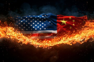 Flags ablaze: USA and China in fiery conflict