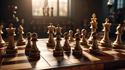 chess pieces on a chessboard