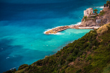Magic of the Cinque Terre. Timeless images. Monterosso, the port, the beach and the ancient village