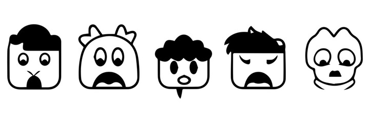 hand drawn illustration of a man face