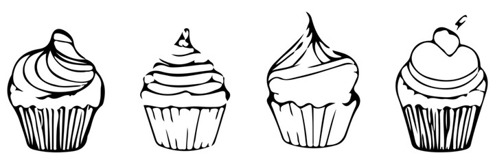 hand drawn illustration of a ice cream