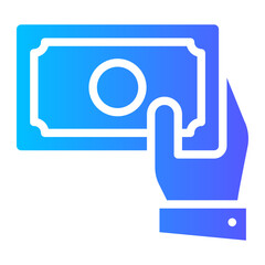 cash payment gradient icon