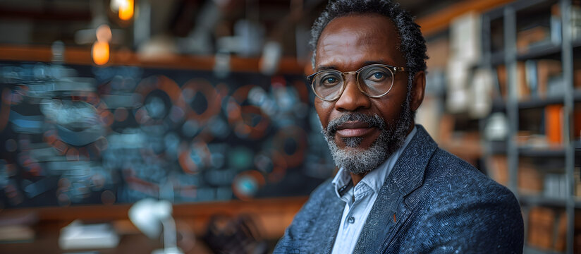 Mature Business Mentor Leading Whiteboard Session on Performance Evaluation Techniques