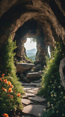 Obraz premium forest cave