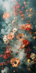 Fototapeta na wymiar b'ethereal floral arrangement in a painterly style'
