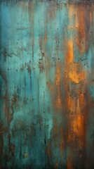 b'Blue and orange rusty metal texture background' - obrazy, fototapety, plakaty