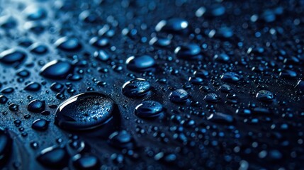 Macro photo of water drops - Powered by Adobe