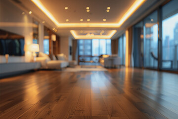 Obraz premium A blurry luxurious apartment, background image for the front page of an online shop