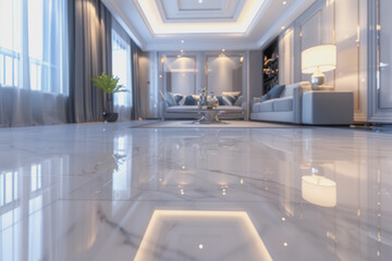 A blurry luxurious apartment, background image for the front page of an online shop