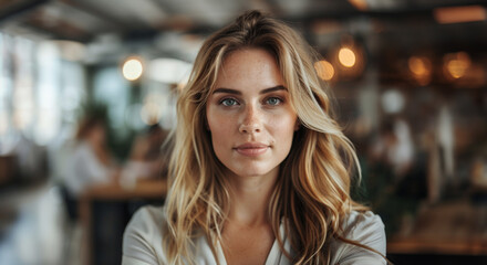 Obraz premium Portrait of a young woman with natural makeup