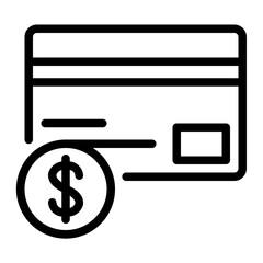 credit card line icon