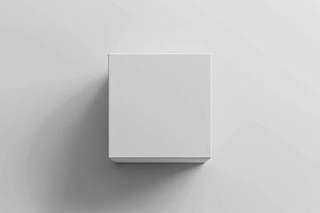 blank white cubic box mockup from top front side angle 3d illustration isolated