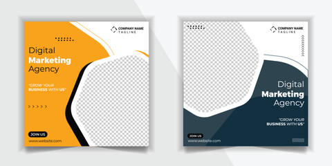 Social media post design for Digital Marketing agency, Instagram post and Facebook post template