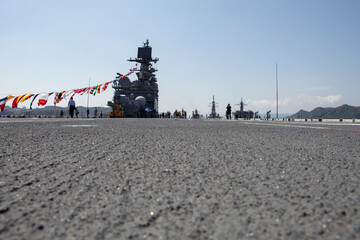 強襲揚陸艦の飛行甲板