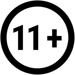 Age Restriction Black Icon Pack