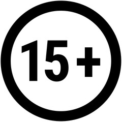 Age Restriction Black Icon Pack