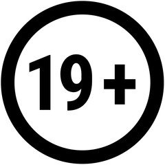 Fototapeta premium Age Restriction Black Icon Pack