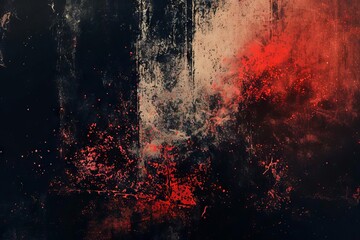 dark black and red abstract background with grainy noise texture and grungy spray paint effect retro vibe