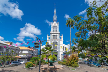 Cathédrale Saint-Louis de Fort-de-France, Martinique.	 - obrazy, fototapety, plakaty