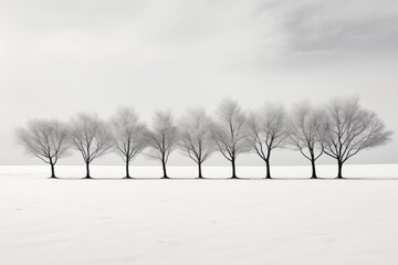 trees in the snow