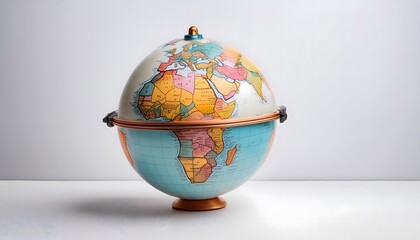 Colorful earth globe in a white background