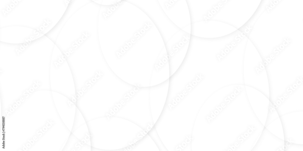 Poster abstract white gradient circle pattern of 3d bubbles background template. abstract white modern tran