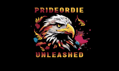 Flying bald eagle t shirt design