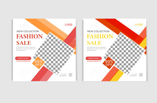 social media fashion design , creative simple social media post design template for advertisement. 