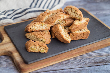 Italian Cantuccini cookies with pistachio 