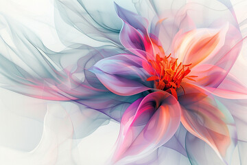 Whispers of color and gentle curves converge, painting an abstract floral panorama that mesmerizes...