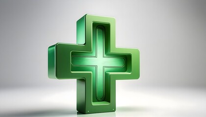 Fototapeta premium Pharmacy logo on minimalist background