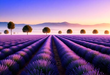 A highly realistic 8k sunrise over a lavender fiel (11)