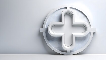 Obraz premium Pharmacy logo on minimalist background