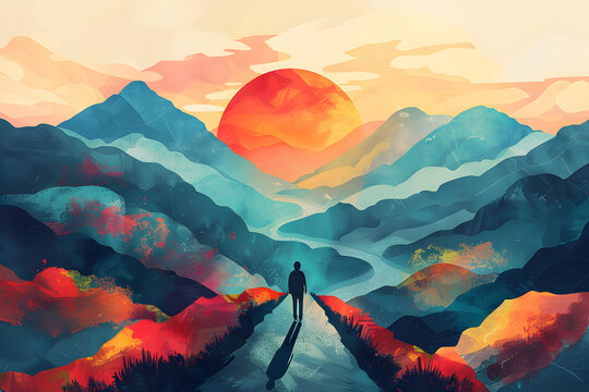 journey of self-discovery and growth through illustrated narratives