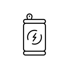 Energy drink outline icons, minimalist vector illustration ,simple transparent graphic element .Isolated on white background