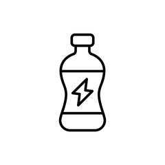 Energy drink outline icons, minimalist vector illustration ,simple transparent graphic element .Isolated on white background