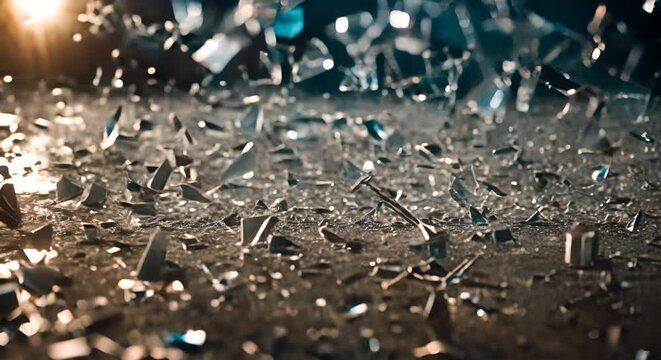 Broken glass background.