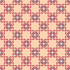 Orange buddhism temple element, abstract pattern, thai art carpet, symmetrical geometric pattern motif, vector of an illustration