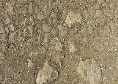 Full screen of hard, packed, dry soil and rocks