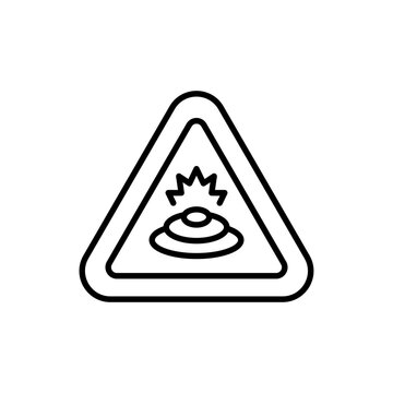 recommend clip art: Landmine outline icons, minimalist vector illustration ,simple transparent graphic element .Isolated on white background