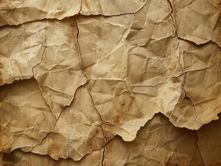 Old parchment, wide view, soft wrinkles, sepia for an ancient manuscript wallpaper